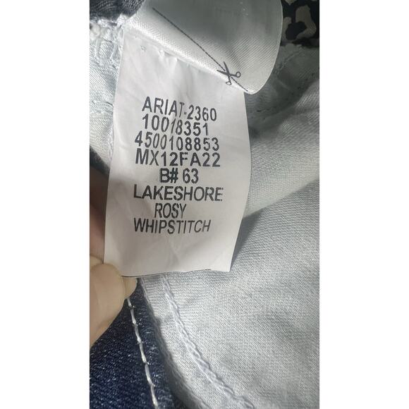 Ariat R.E.A.L Slim Bootcut Lakeshore Rosy Whipstich Stretchy Jeans Size 34 Waist - Picture 8 of 11